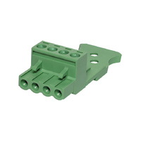Dinkle 2ESDL-04P 4 Way 5.08mm Pluggable Terminal Plug with Strain Relief