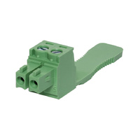 Dinkle EC381L-02P 2 Way 3.81mm Pluggable Terminal Plug with Strain Relief