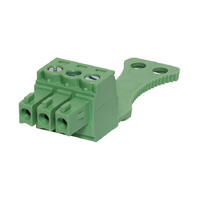Dinkle EC381L-03P 3 Way 3.81mm Pluggable Terminal Plug with Strain Relief