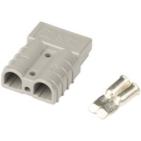 Anderson 50A Light Grey 2 Pole Power Connector 6 Gauge Contacts