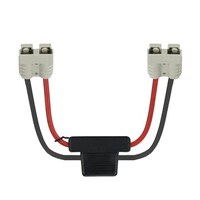 High Current Connector Extension Cable 50A Fused 8G 300mm Red and Black Cable