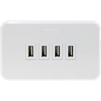 Jackson 4 Outlet USB Charging Wall Plate Point - 3.1A, Rapid Charge PT9804