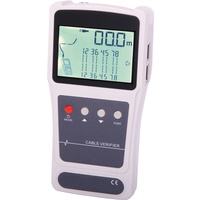 Network and Coaxial Cable Length Tester With Probe  Includes USB charging lead