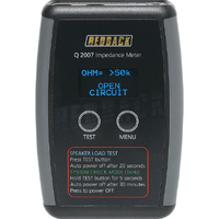 Redback Q2007 Digital Audio Impedance Meter with USB charging Lead & Pouch