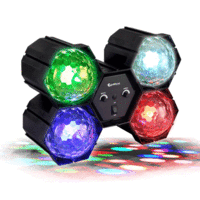 Sansai USB 4 Color Sound Activated Built-in Mic RGBW LED  Disco Party Light