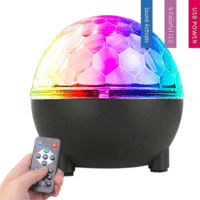 Sansai 200cm USB Power Sound Activated LED Crystal Ball Disco Light with Remote
