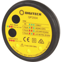 Digitech Socket Polarity and Earth Leakage Tester RCD Testing Electricians