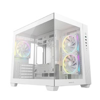 DeepCool CG330 3F WH M-ATX, Support BTF back-plug motherboard, USB3.0 x1,USB2.0 x2,Audio x1,Pre-installed with 3 PWM ARGB fans