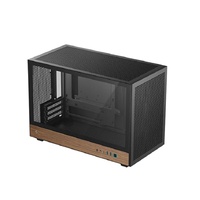 DeepCool CH260 Wood High Airflow Compact Micro-ATX Wood Grain Case.USB3.0×2、Gen2 Type-C x1、Audio/Mic×1
