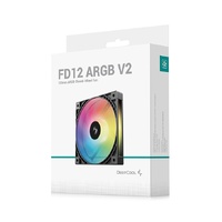 DeepCool FD12 ARGB V2 120mm Integral Blade Silent Ring Case Fans, 4-Pin PWM, 3-Pin 5V ARGB, Hydro Bearing