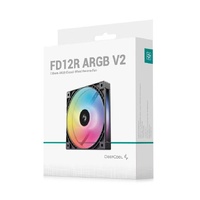 DeepCool FD12R ARGB V2 120mm Integral Blade Silent Ring Reverse-Blade Fan, 4-Pin PWM, 3-Pin 5V ARGB, Hydro Bearing