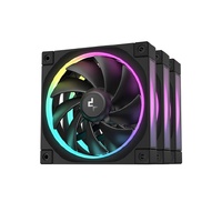 DeepCool FL12 3IN1 (3-Pack) 120mm Unique ARGB Fans, Low Noise, 4-pin PWM, Fluid Dynamic Bearing, Addressable RGB LED