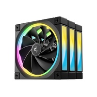DeepCool FL12R 120mm (3-Pack) Unique Addressable RGB  High Performance Fans,  Low Noise, 4-pin PWM, Fluid Dynamic Bearing