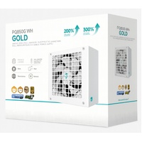 DeepCool PQ850G WH 850W Gamer Storm 80+ Gold/Cybenetics Fully Modular ATX Power Supply 120mm Fan, Japanese Capacitors, DC to DC, ATX12V V3.1,