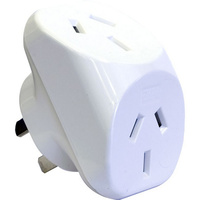 HPM R102WE 10A Triangular Mains Power Double Adaptor 3Pin AU  Style