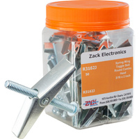 ZACK R3162J-50 Spring Wing Toggle Bolt combo for Drywall & Hollow walls 50Pack