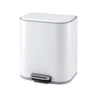 Cefito 20L Trash Bin Steel Pedal Bins Soft Close Kitchen Rubbish Waste Can White
