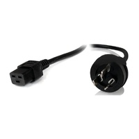 8ware Power Cable 2m 3 Pin 15A AU Male to IEC C19 Female Plug Black