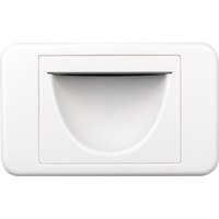 Pro.2 REVBNWP Reverse Bullnose Mouse Hole Wallplate for TV instalations White