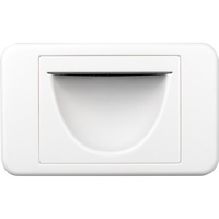 White Reverse Bullnose Wallplate Mouse Hole