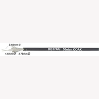  50 ohm RG174/U COAX 2.5mm Communication Cable