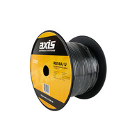 AXIS RG58AU 50 Ohm RG58 Low Loss Black Shielded Coaxial Cable 100m Roll