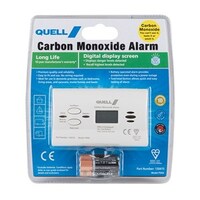 Quell Carbon Monoxide Battery Powered Gas Detector Alarm with Digital Display