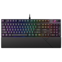 ASUS ROG STRIX SCOPE II RX Blue Switch Optical Gaming Keyboard,IP57 Waterproof Protection, Streaming Hotkeys, Multi-function Controls