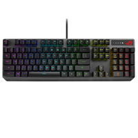 ASUS XA05 ROG STRIX SCOPE RX Blue Switch Optical Gaming Keyboard for FPS, RGB, USB 2.0 Passthrough, Alloy Top, Stealth Key,