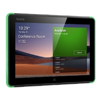 Yealink Roompanel Android based Scheduling Panel, flush mount kit for wall or glass, 20° Tilt, PSU included, Yealink Platform, Microsoft Teams, Zoom