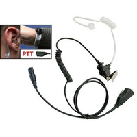 H Earpiece PTT Microphone Acoustic Ear W/PTT Button