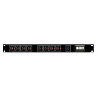 Prolink RPH806 Premium Horizontal PDU 8x C13 IEC-Lock 1RU 10A-15A CB C20 Inlet