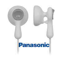 Panasonic White Bud Ear Headphones Unique Rubber Clip Prevent Tangles