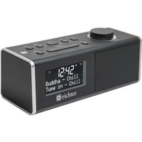 Digital DAB+ Alarm Clock Radio Black Bluetooth/ NFC Richter