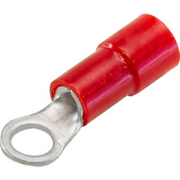 CABAC RT1.25-3 Pre Insulated Ring Terminals Red Stud 3mm 100Pack