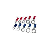 CABAC RT1.25-6 Pre Insulated 6mm Ring Terminals Wire Range 0.5-1.6mm Red 50 Pack