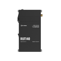 Teltonika RUT140 Industrial Ethernet Router, Wi-Fi 4, 1x3-Pin Power Connector, Integrated DIN rail bracket, Remote Management, PSU excluded
