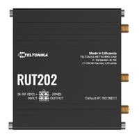 Teltonika RUT202 Dual Sim Industrial LTE Cat 4 Router, Automatic Failover, Dual Ethernet Ports and LTE + Wi-Fi Support, PSU included