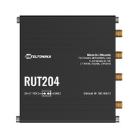 Teltonika RUT204 4G router with native CAN BUS, Enable direct access to machine data, GNSS, RS232, PoE-in and Ethernet, PSU excluded