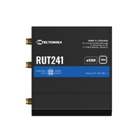 Teltonika RUT241 eSIM™ Industrial 4G Router,Global Version, Instant LTE Failover, Compact and Powerful Industrial 4G LTE Router/Firewall, PSU included