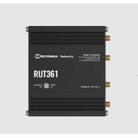 Teltonika RUT361 Industrial Cellular Router, Compact and Powerful Industrial 4G LTE Cat 6 Router/Firewall, Rugged Aluminium Housing, PSU included