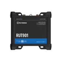 Teltonika RUT901 Industrial Cellular Router, 4G LTE (Cat 4), Dual SIM, Wi-Fi, MQTT, Modbus TCP, DNP3, PSU included
