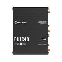 Teltonika RUTC40 GLOBAL 4G EDGE ROUTER, Dual-core, Dual-band Wi-Fi 6, connectivity powered by a Telit modem, eSIM, PSU included.