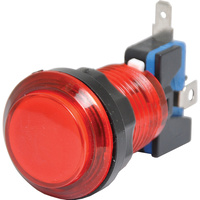 Red Arcade Style Momentary LED Illuminated Switch