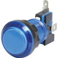 Blue Arcade Style Momentary LED Illuminated Switch