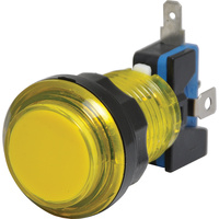 Yellow Arcade Style Momentary LED Illuminated Switch