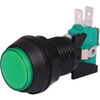 SPDT Momentary LED Green Panel Mount Pushbutton Switch