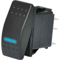 DPST Blue Illuminated IP66 Marine 12V/24V Rocker Switch