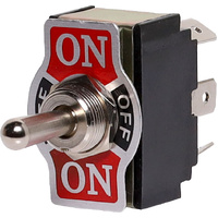 DPDT On-Off-On 6A Heavy Duty Toggle Switch with Metal Actuator S1056
