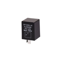 S4425 2 Pin Universal LED Relay Flasher Module Spade Terminals 30Lx30Wx40Hmm BLK